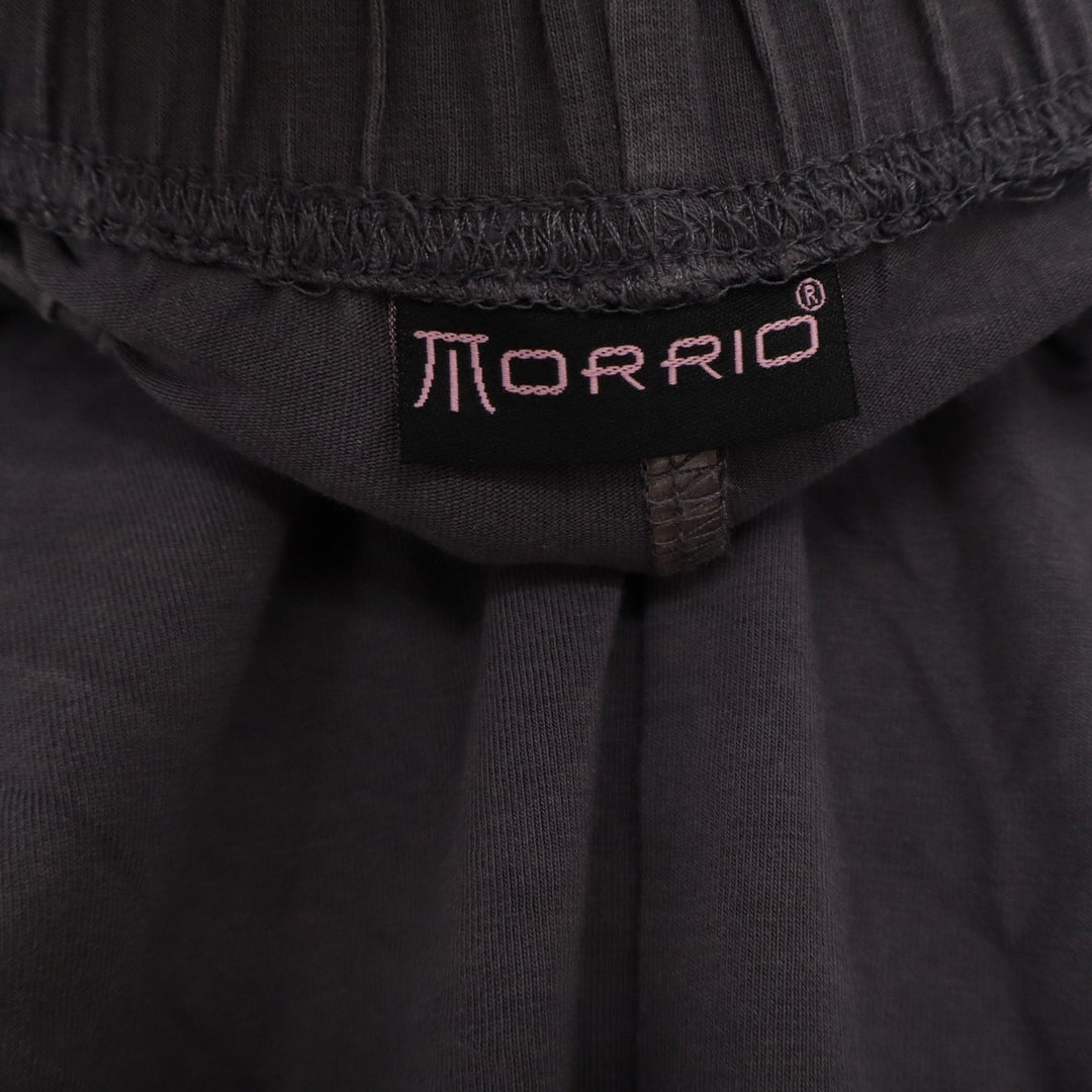 Morrio Womens XL Charcoal Gray Solid Elastic Waist Full Length Leggings Slim Fit