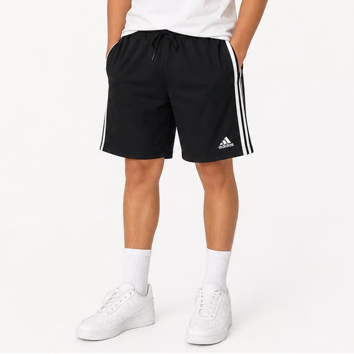 Adidas Shorts Youth GN5767 Aeroready Black 3-Stripe Activewear Excellent