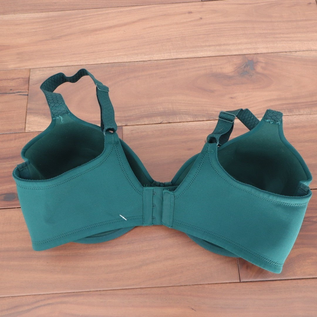 Vanity Fair Beauty Back Smoothing Contour Bra Women 36D Green Full-Figure Padded