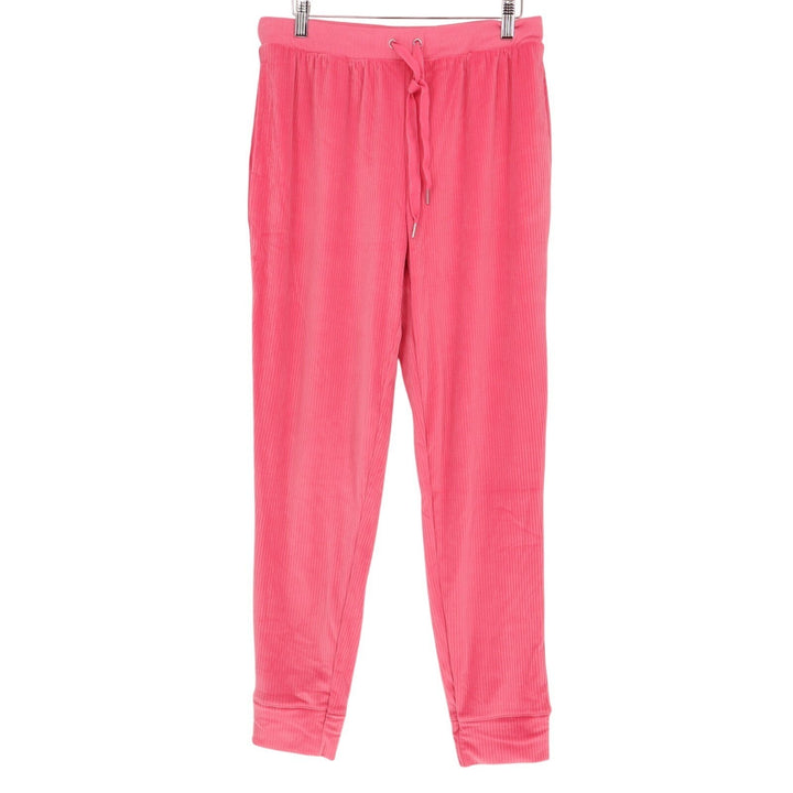 Roudelain 2-PC Pajamas Set Womens M Pink Stretch Fleece Sleepwear Henley Neck