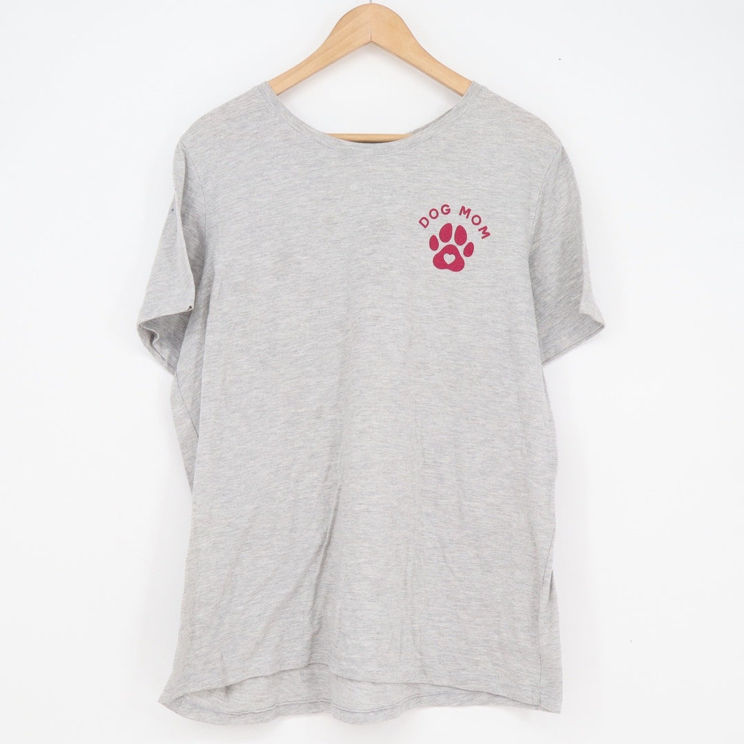 Celebrate Mothers Day Dog Mom Graphic T-Shirt Heather Gray XXL 20 Paw Print Tee