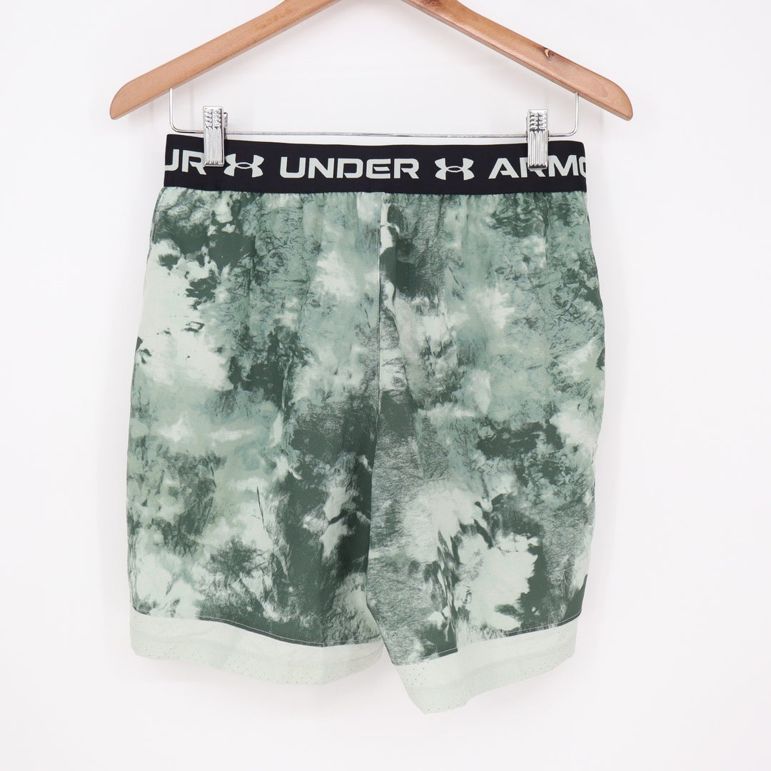 Under Armour Mens Vanish Woven 6in Printed Shorts Green White Size S
