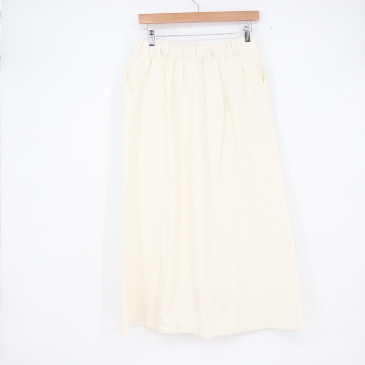 Vici Cream Off-White A-Line Midi Skirt Elastic Back XL