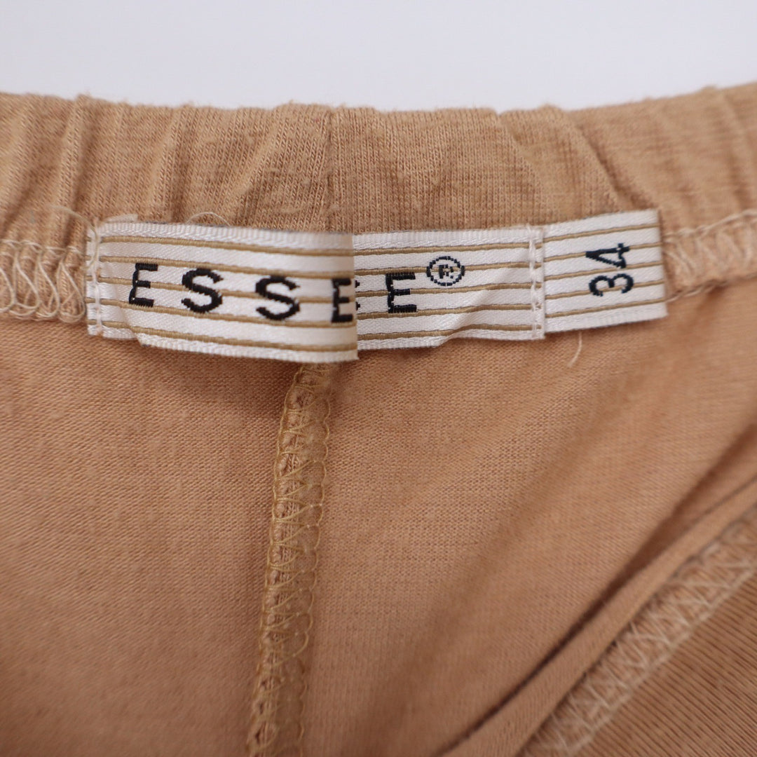 Essee Tan Full Length Stretch Leggings Size 34 Neutral Casual Athleisure Pants