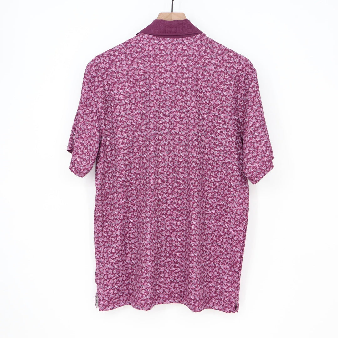 Walter Hagen Mens P11 Dogwood Ditsy Golf Polo Purple Floral M NEW