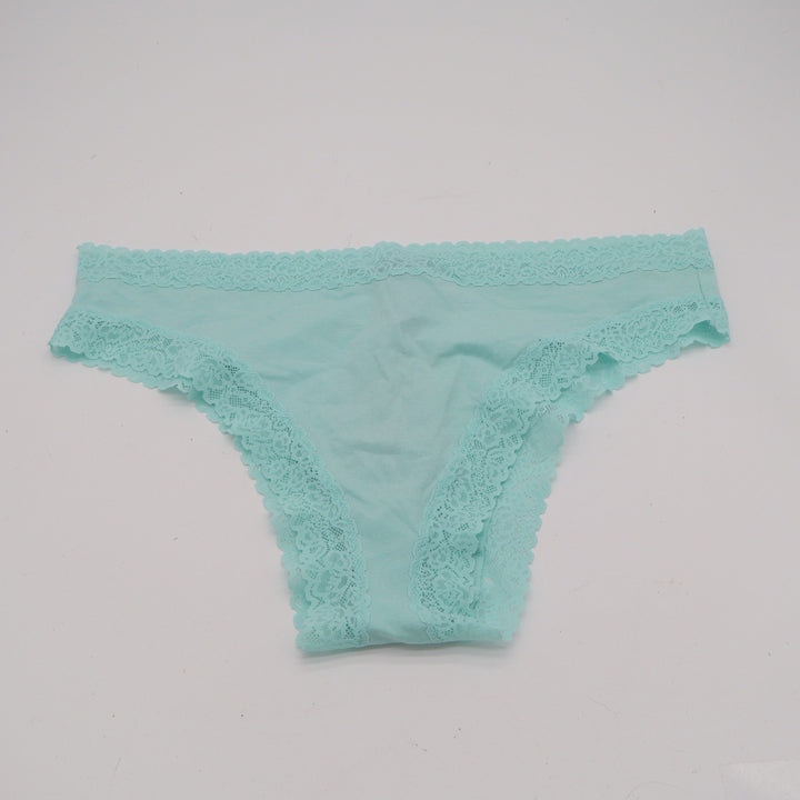 Savage X Fenty Mint Green Lace Trim Cotton Bikini Panties 1X Plus Size Rihanna