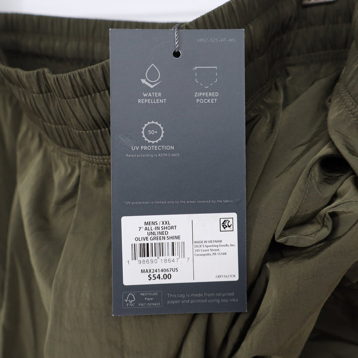 VRST Mens All-In 7 Inch Unlined Athletic Shorts Olive Green XXL