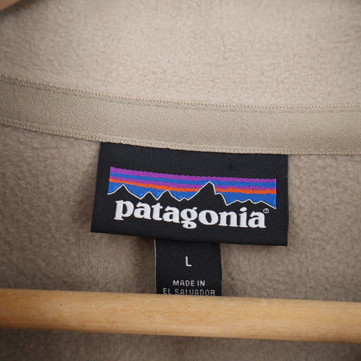 Patagonia Micro D Quarter Zip Fleece Pullover Tan Khaki Mens Large