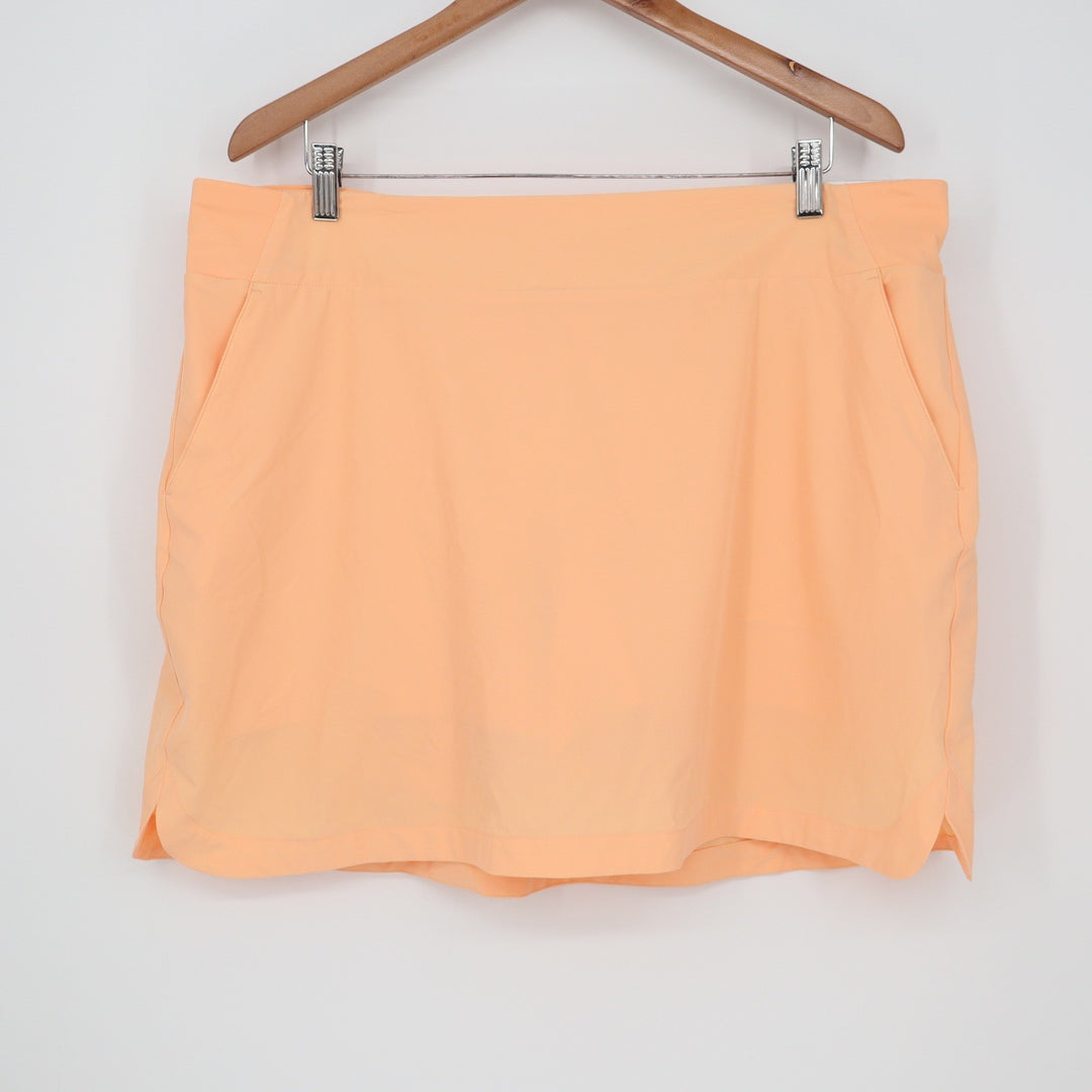 Walter Hagen Performance 11 Peach Orange Pull On Golf Skort XXL 16 Inch Length