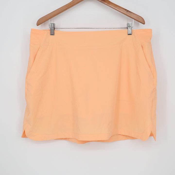 Walter Hagen Performance 11 Peach Orange Pull On Golf Skort XXL 16 Inch Length