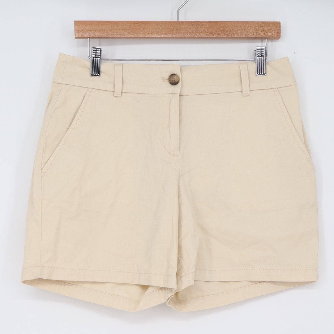 LOFT Outlet Shorts Womens 4 Curvy 6" Short Tan Chino Cotton Mid Rise NWT