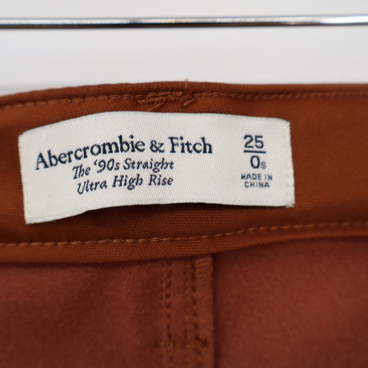 Abercrombie & Fitch The 90s Straight Ultra High Rise Vegan Leather Pants 0s