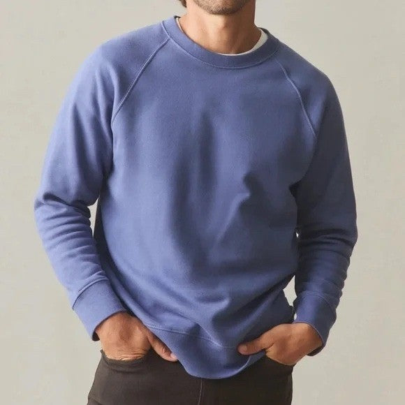American Giant Midweight Crew Sweatshirt Mens Large Coastal Fjord Relaxed Fit