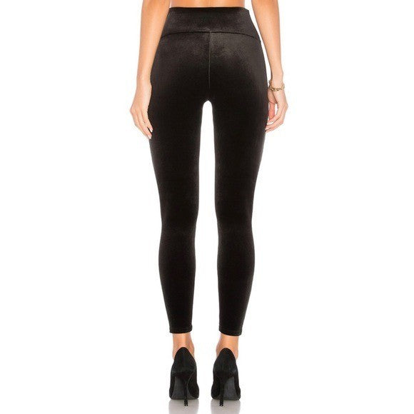 SPANX Velvet Leggings High Waisted Lounge Pants Black Size L