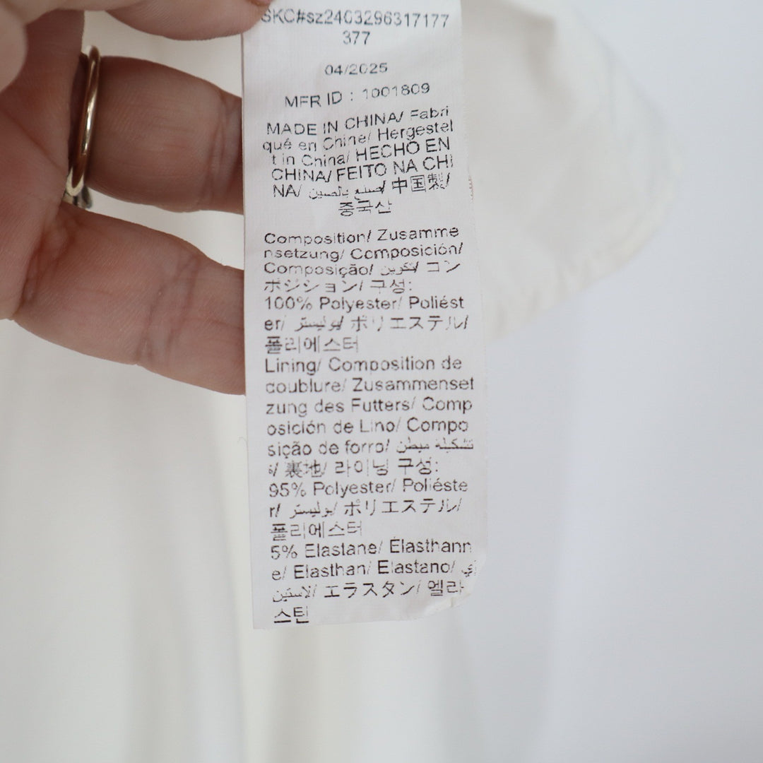 SHEIN White Halter Neck Maxi Dress XL US 12 Draped Waist Tie Back