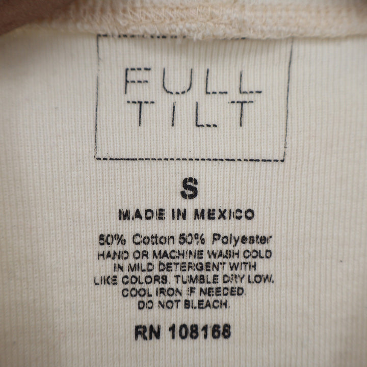 Full Tilt Street Race Legends Graphic Ribbed Crop Tank Top Cream Small
