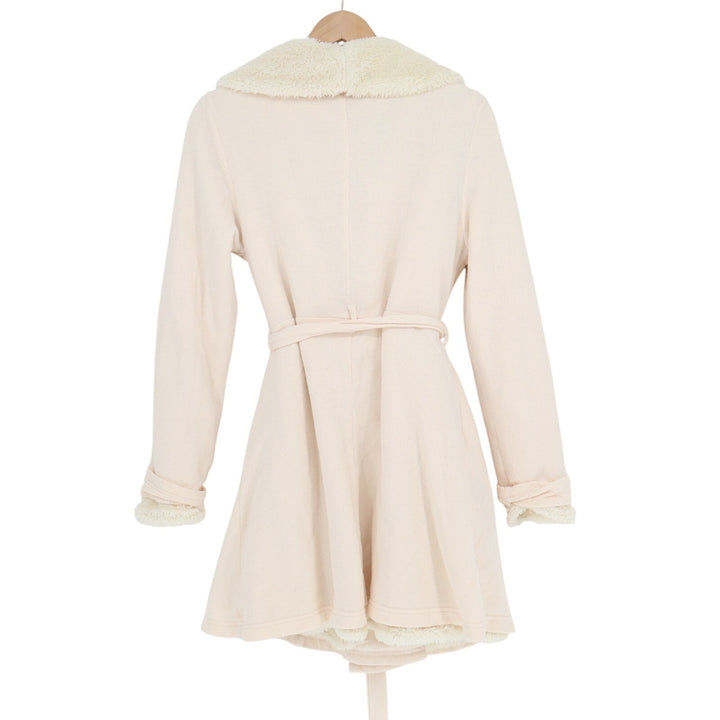 Anthropologie Saturday/Sunday Cardigan Sweater Womens S Blush Fur Shawl Collar