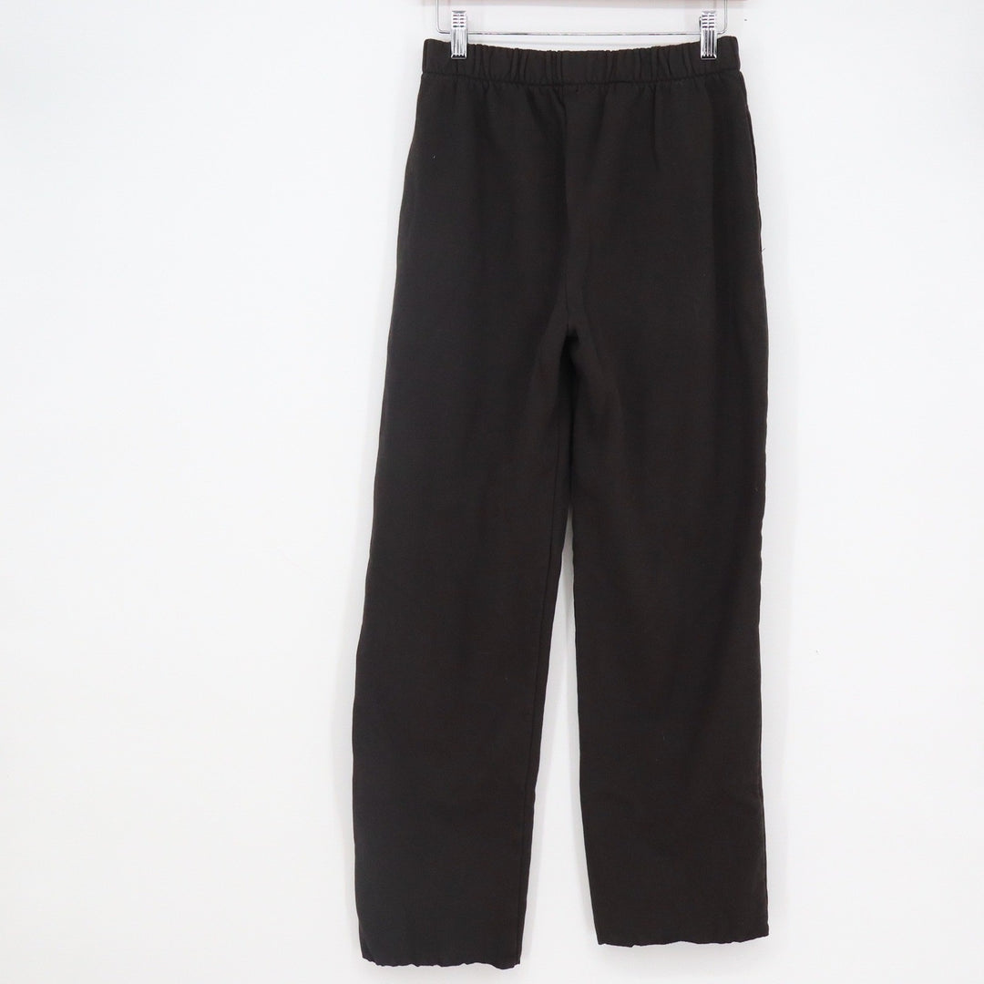 John Galt Brandy Melville Black Wide Leg Fleece Sweatpants One Size