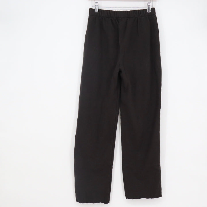 John Galt Brandy Melville Black Wide Leg Fleece Sweatpants One Size