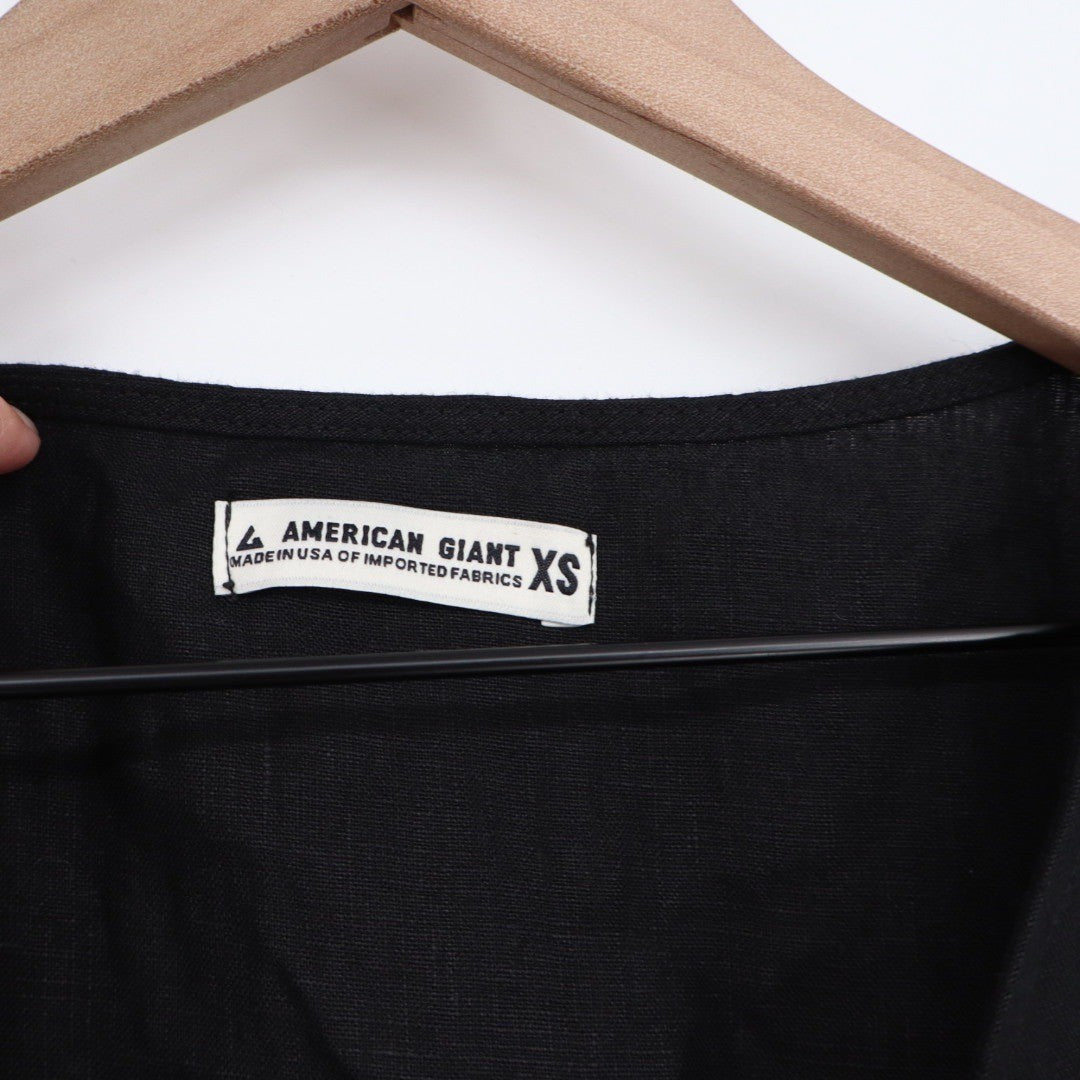 American Giant Women's Linen Tie Dress Size XS Made In USA