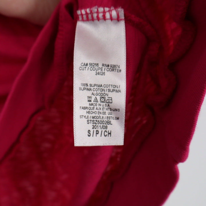 Splendid V Neck Dolman Sleeve Top Raspberry Pink Cotton Size Small
