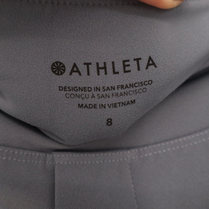 Athleta Pants Womens 8 Brooklyn Ankle Tapered Steel Blue Stretch Excellent
