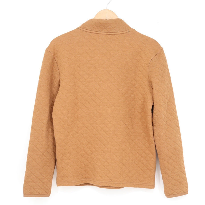 Sonoma Goods For Life Mens Quilted Mock Neck Snap Pullover Brown Large