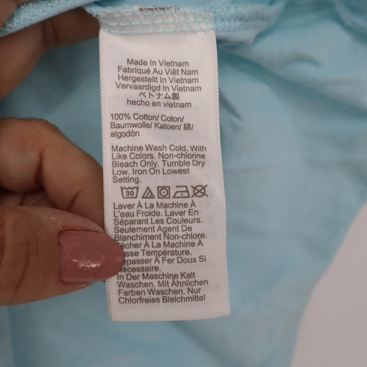 J.Crew Womens Light Blue Cotton Ruffle Cap Sleeve T-Shirt Size S