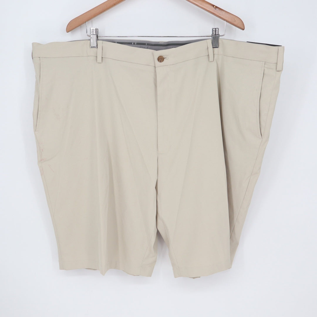 Walter Hagen Mens 48 11 Majors Golf Shorts Beige Khaki Flat Front Big & Tall
