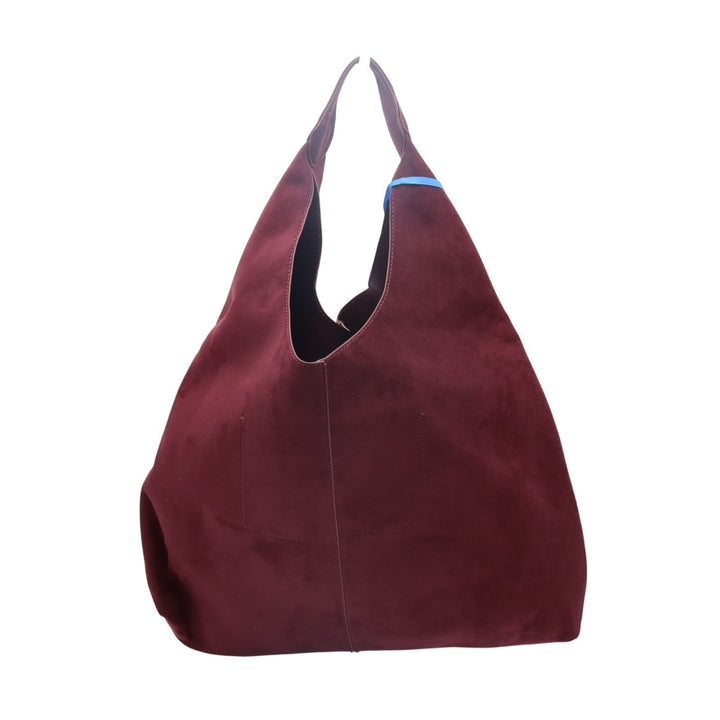 Wrangler Women Handbag Maroon Suede Inner Pocket Shoulder Strap Slouchy Hobo Bag