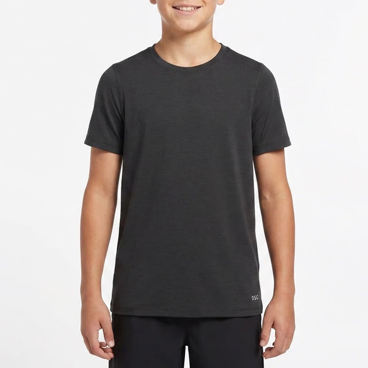 DSG Boys Movement Tee Black Short Sleeve Moisture Wicking Shirt Size M 10-12