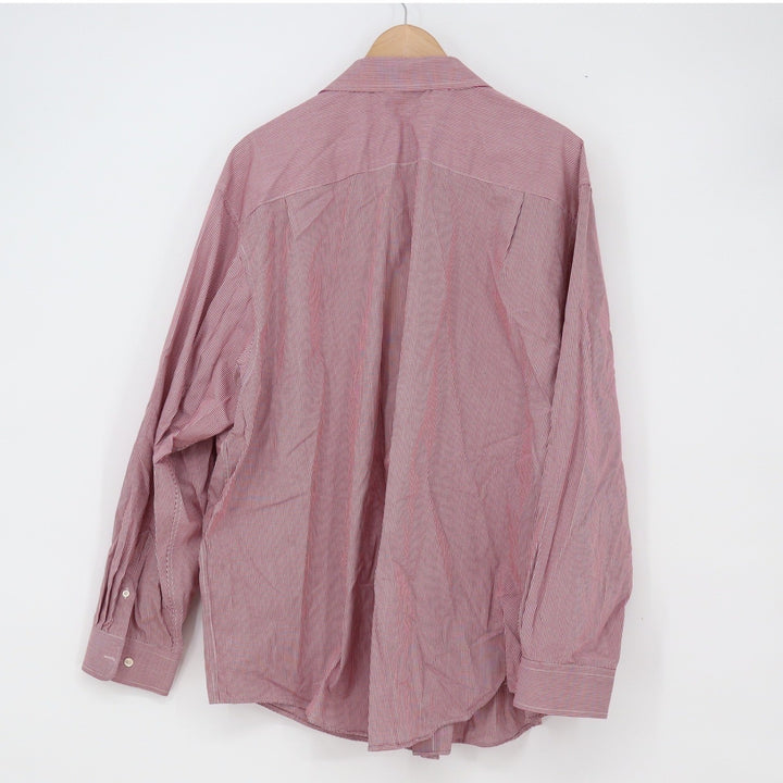 George Button-down Mens 2XL Burgundy Gingham Long Sleeve Excellent