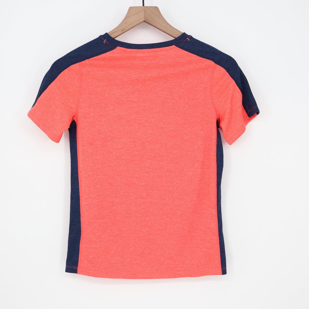 DSG Boys M 10-12 Pieced Graphic Movement Tee Coral Navy Basketball 1989