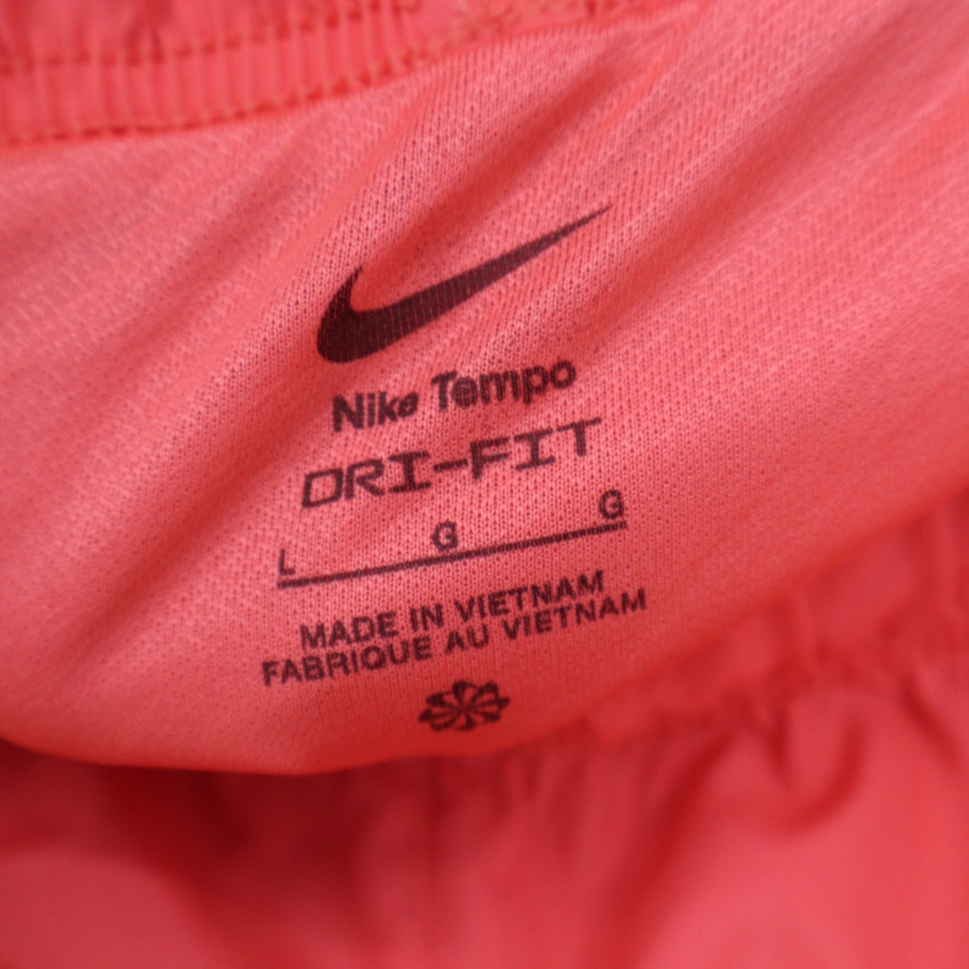 Nike Womens Tempo Dri-FIT Running Shorts Coral Orange Size L