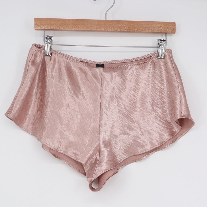 Victoria's Secret Pink Satin Tap Shorts High Cut Sleep Loungewear Large