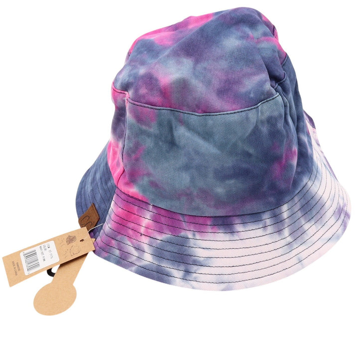 C.C Bucket Hat Women's OS Navy Hot Pink Tie Dye Reversible UPF 50+ NEW