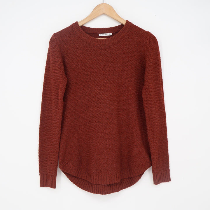 Pink Clover Sweater Women's Small Rust Orange High-Low Excellent