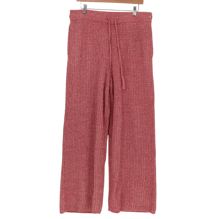 State of Day Intimates Pajama Pants Womens XL Red Chunky Knit Drawstring Waist