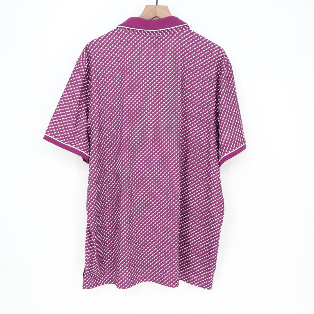 VRST Mens XXL Contrast Printed Golf Polo Black Cherry NWT