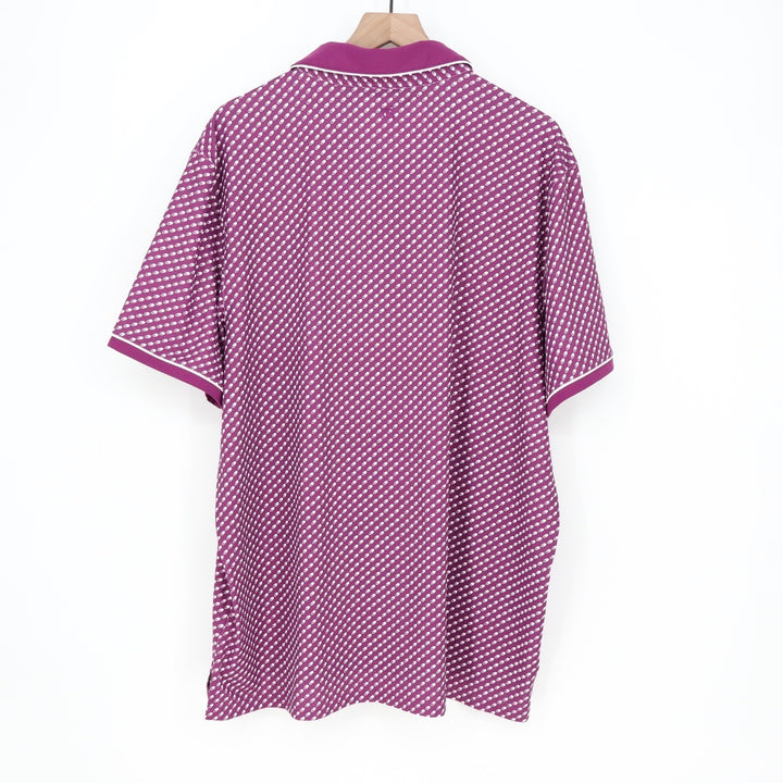 VRST Mens XXL Contrast Printed Golf Polo Black Cherry NWT