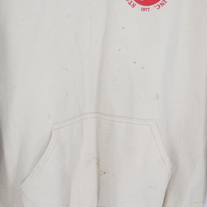 Stanley Stephens Company Inc Beige Logo Hoodie Sweatshirt XL Spellout