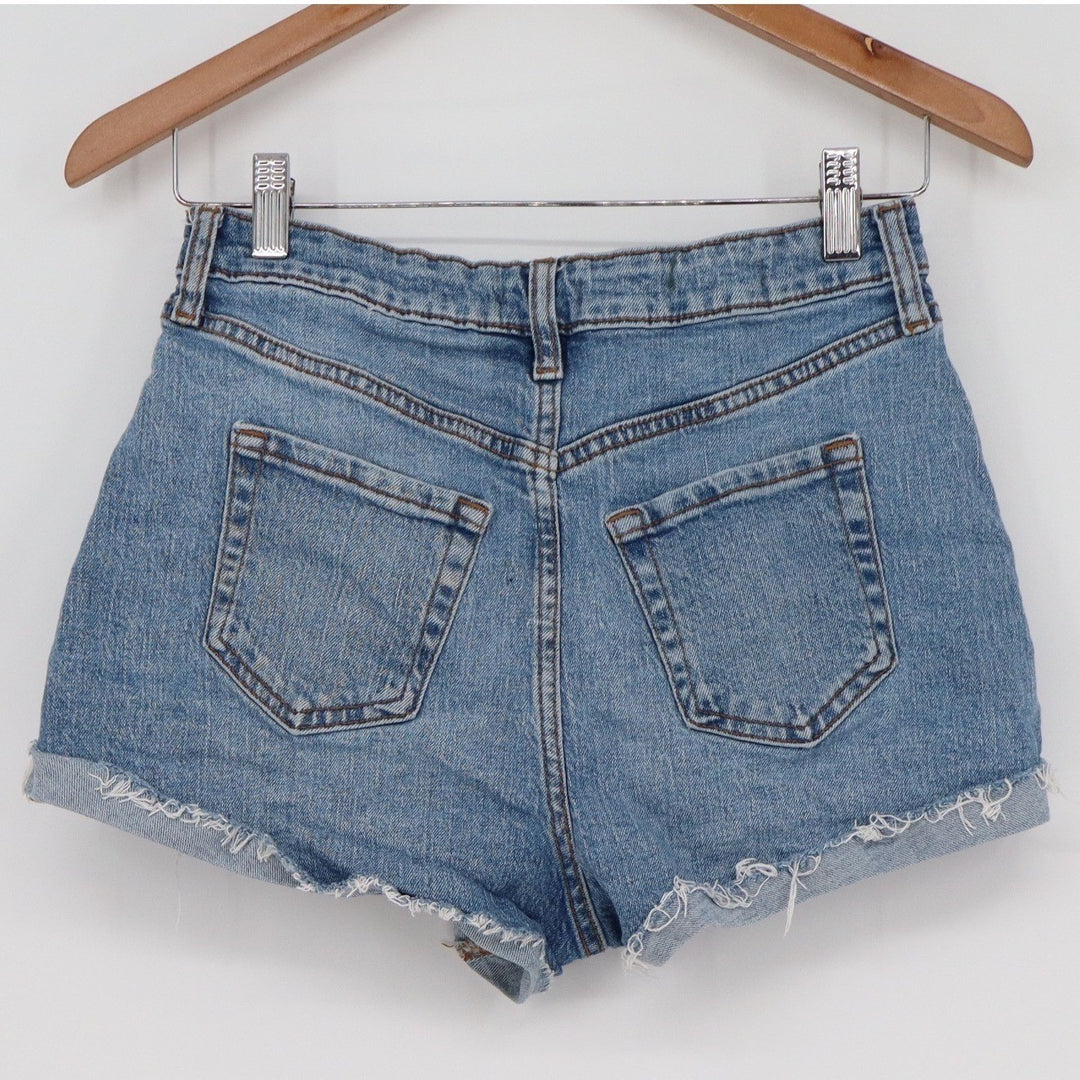 Wild Fable High Rise Rolled Cuff Denim Shorts Medium Wash Blue Womens Size 4/R