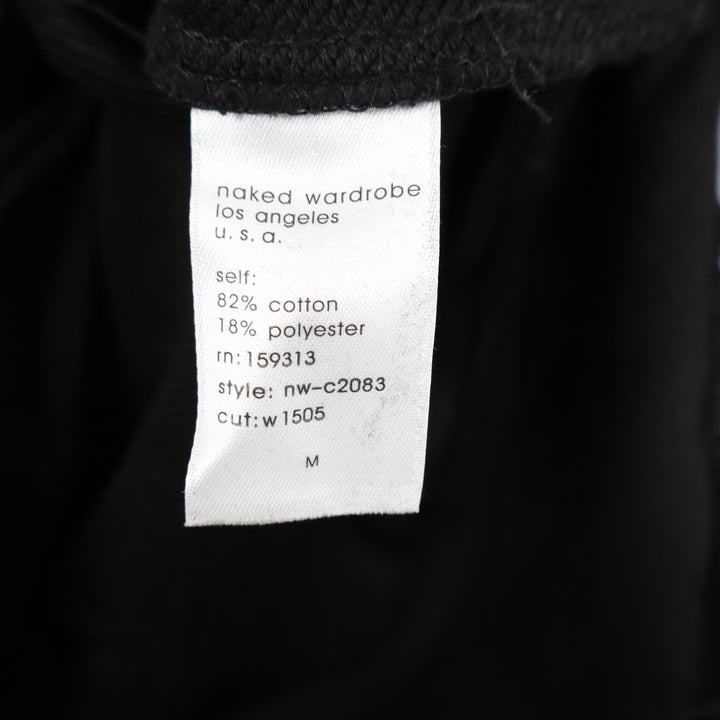 Naked Wardrobe Black Sweatshirt and Sweatpants Set Women's Medium Loungewear