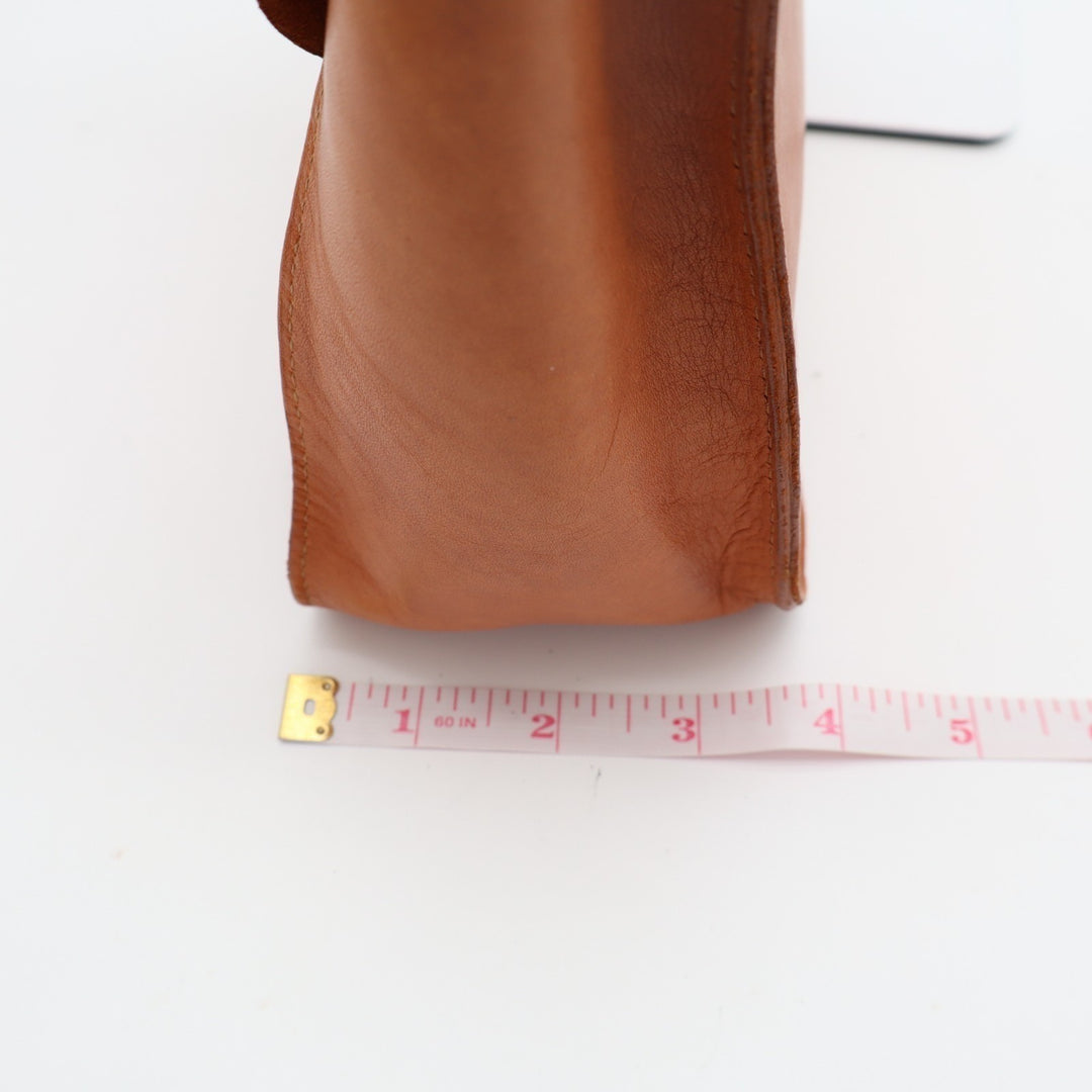 Womens Handbag Brown Leather Studded Inner Pocket Adjustable Strap Crossbody Bag