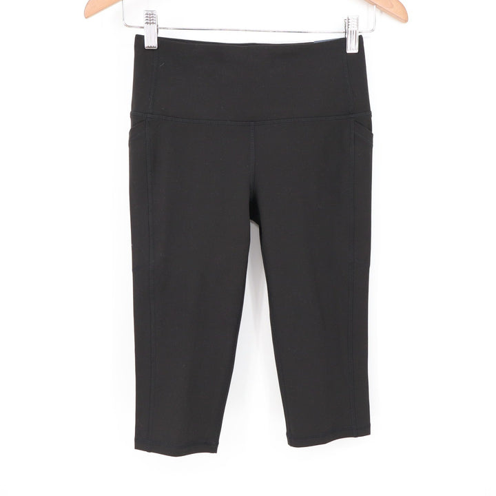DSG Womens Momentum High Rise Crop Leggings Pure Black XS