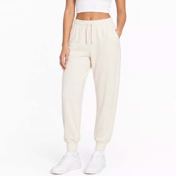 DSG So Soft Ottoman Jogger Womens XS Light Cream Ribbed High Rise Sweatpants NEW