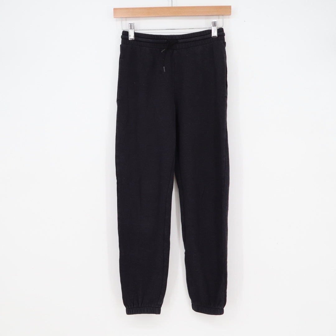 HM Girls Black Jogger Sweatpants Elastic Waist Fleece Pants Size 12