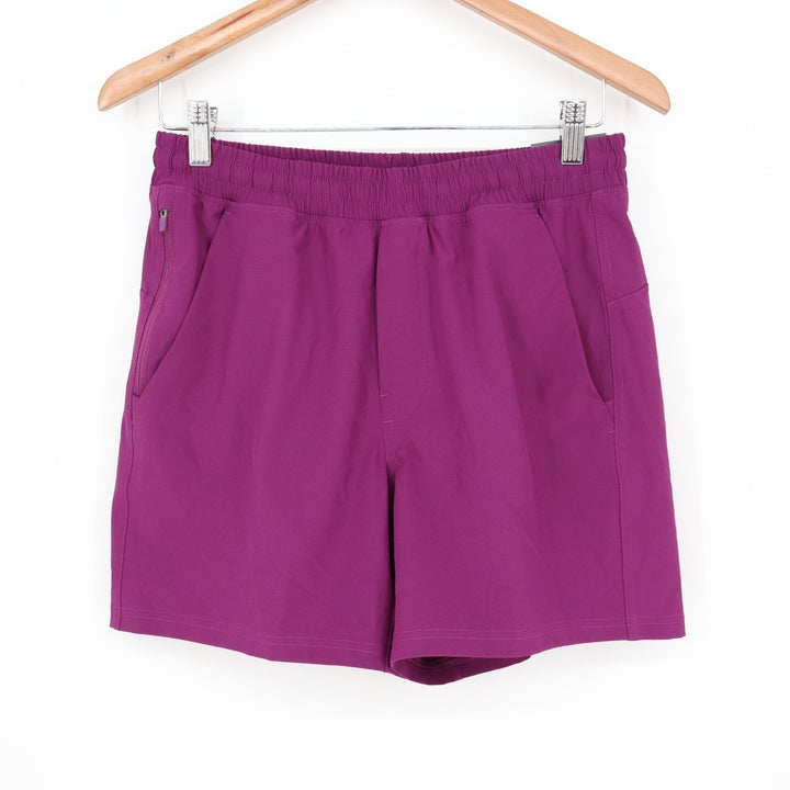 VRST Mens 5 All-In Lined Training Shorts Black Cherry Purple Small