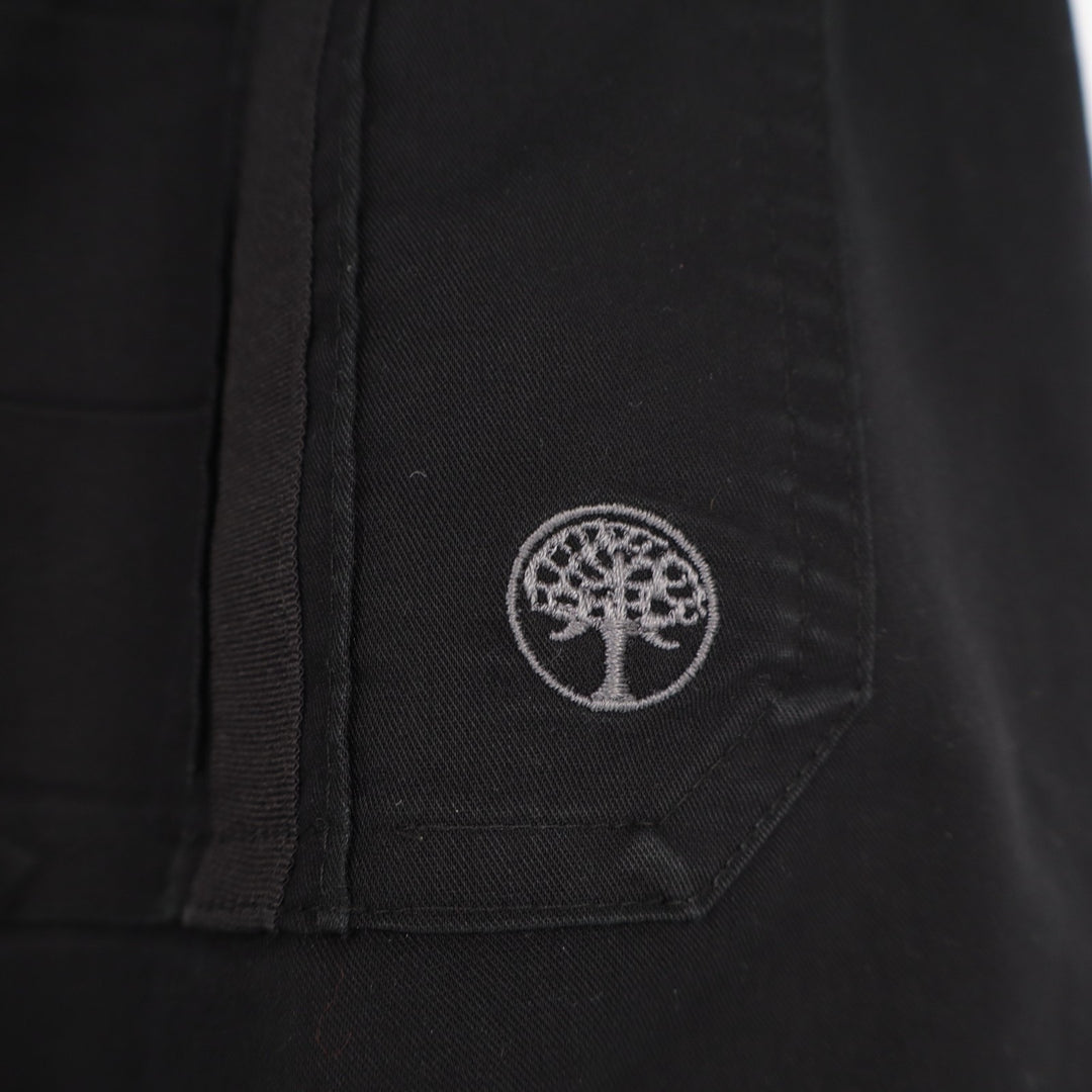 Tree Of Life Cargo Pants Women Medium Black Patch Pockets High Rise Straight Leg