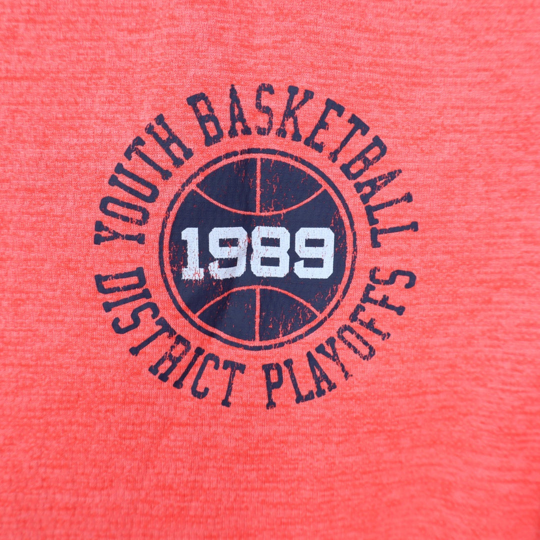 DSG Boys Large 14-16 Pieced Graphic Movement Tee Cabana Coral Basketball 1989